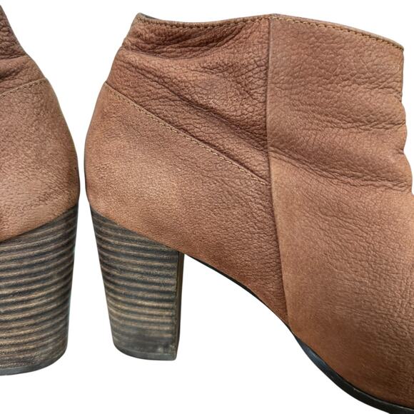 Cole Haan Grand.OS Brown High Heel Chunky Ankle Boots Booties Shoes Leather 8 B - Picture 3 of 16